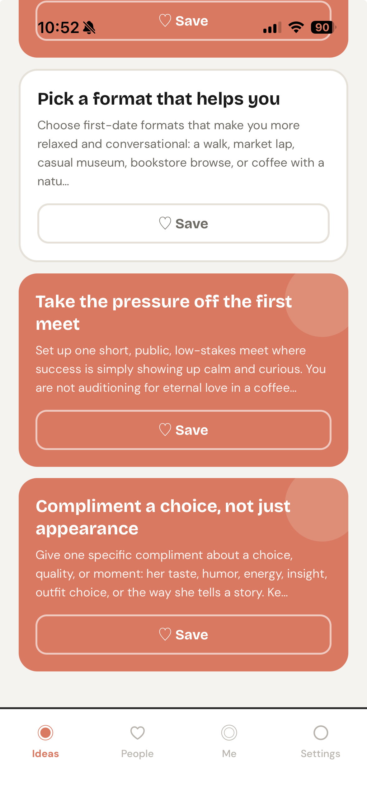 Darama design preview showing onboarding, recommendations and tracking screens